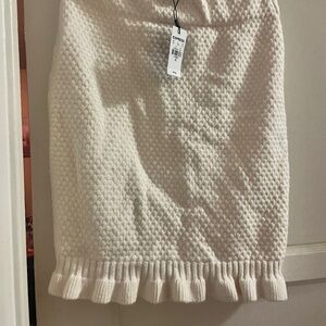 NWT Express Cream Color Sweater Mini Skirt